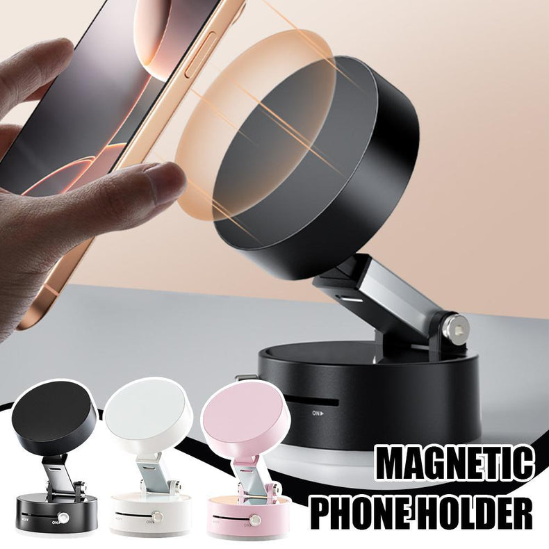 🧲 UltraGrip Foldable Magnetic Car Phone Holder with Strong Vacuum Suction 🚗