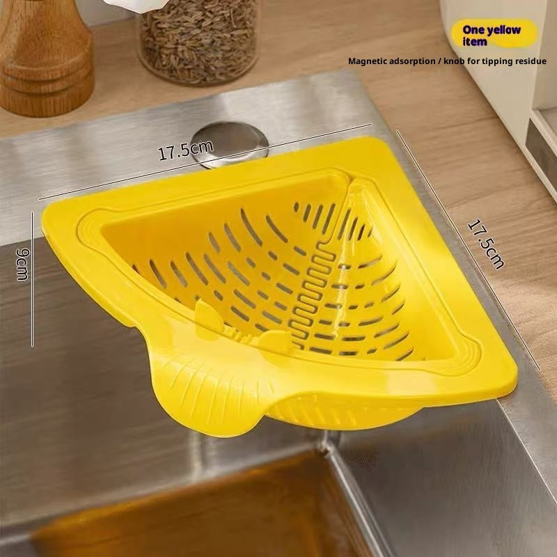 Magnetic Suction Cleaning Food Triangle Drain Basket