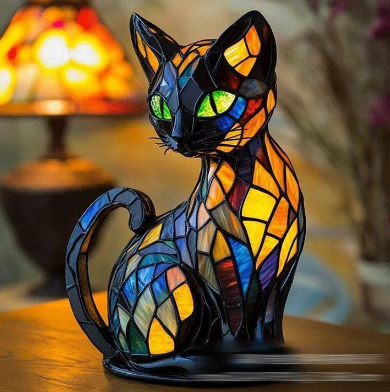 Colorful Strange Dog Lamp Resin Decorations